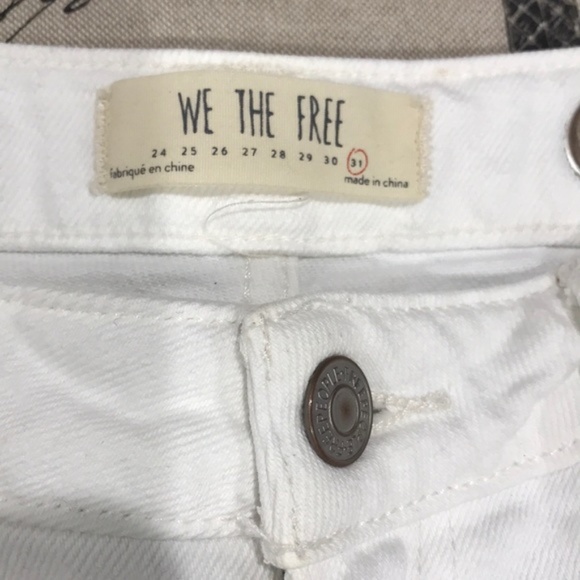FREE PEOPLE Belt Our Crop Bootcut Jeans In Ivory - Picture 6 of 8